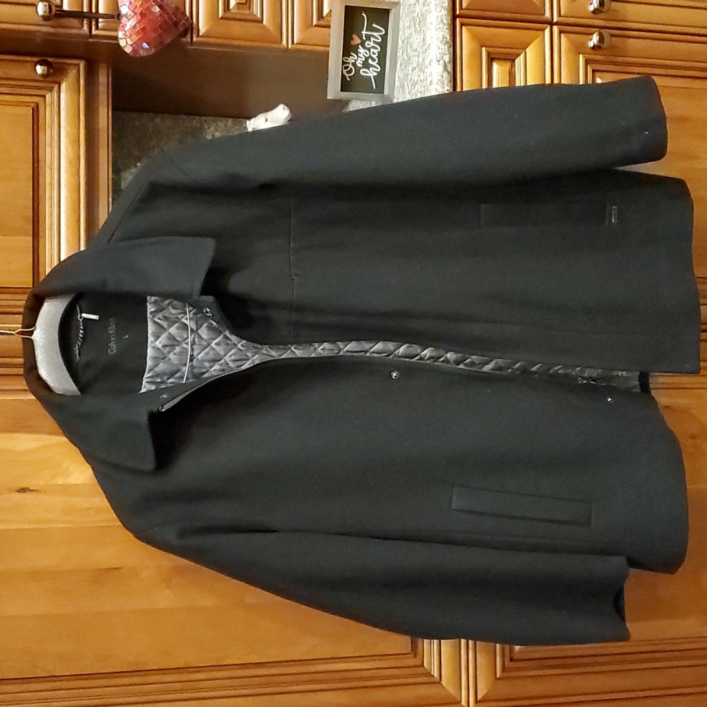 Calvin Klein Men's Wool Blend Black Jacket